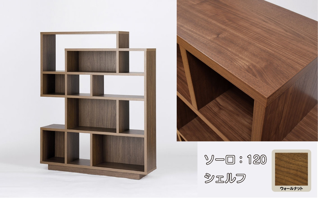 
レグナテック 諸富家具【ソーロ:120】シェルフ WN/Oak
