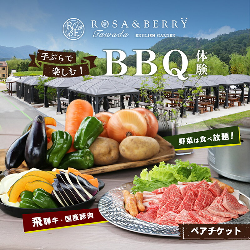 【ふるさと納税】ローザンベリー多和田BBQ体験ペアチケット イベントやチケット等/お食事券
