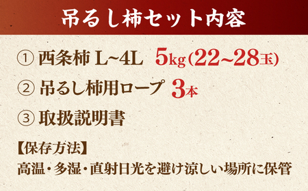 松江市産西条柿　自宅でできる「つるし柿セット」5kg　113-02