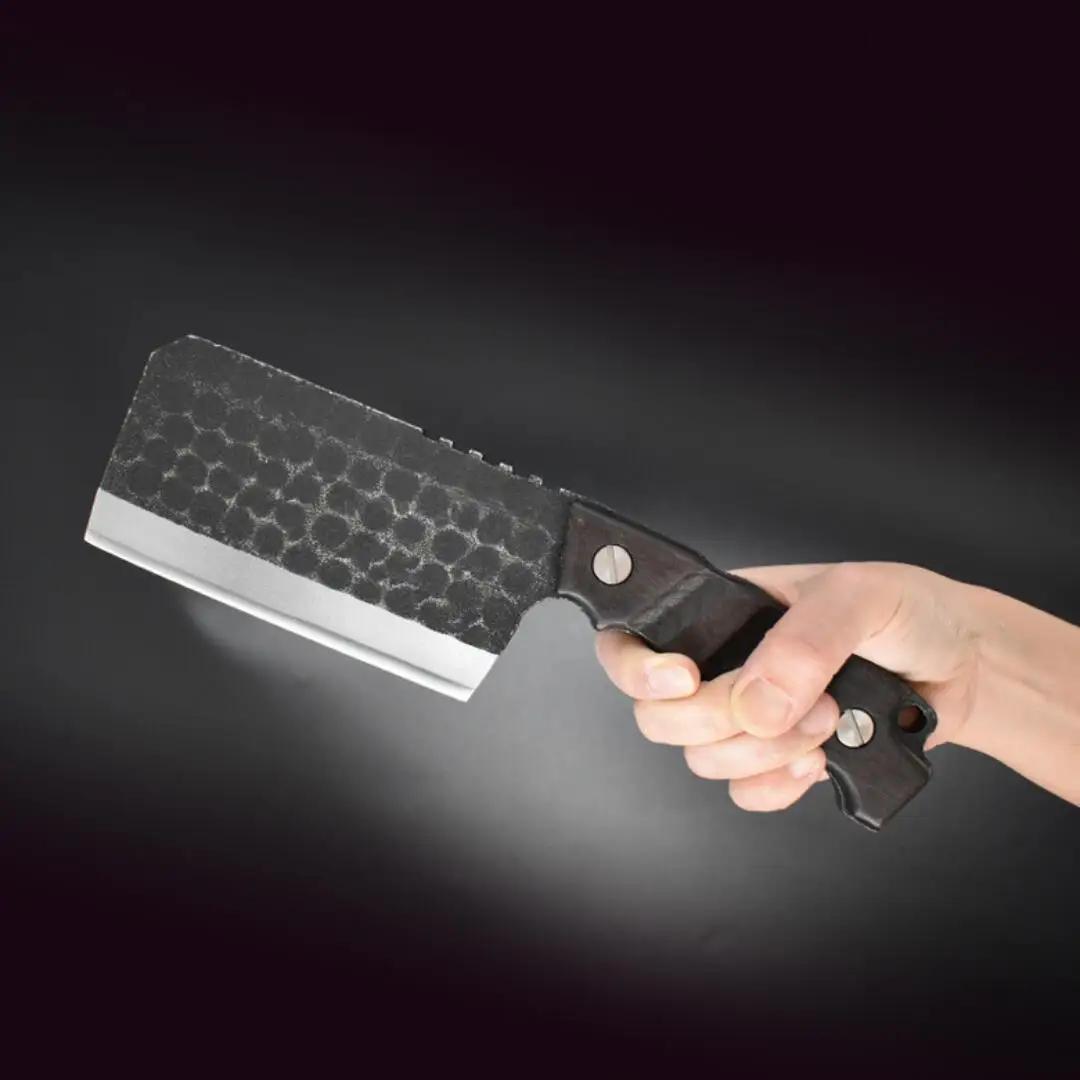 [山人] 槌目フルタング両刃鉈 覇極 専用ケース付 フルタング ナタ 燕三条製 【121S015】