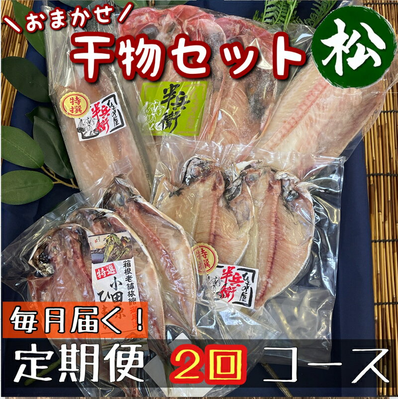 【ふるさと納税】【毎月定期便2回】厳選！小田原の旬の干物セット 松【 まぐろや 神奈川県小田原市 】