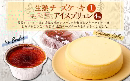 生熟チーズケーキ（1ホール）&ジャージー乳のアイスブリュレ（4個）