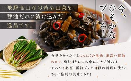 飛騨高山の山菜 行者にんにく醤油漬け100g×3個 | にんにく ML023