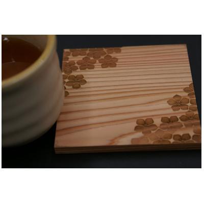 ふるさと納税 福知山市 木製桔梗紋コースター(2枚セット) |  | 02