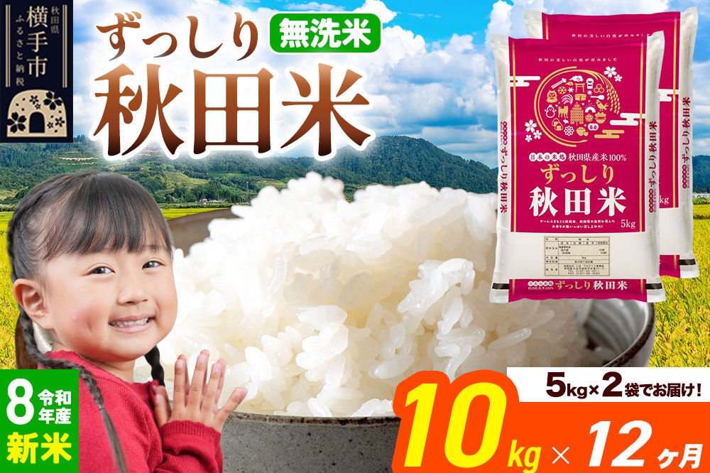 
                  《令和8年産 新米受付》《定期便12ヶ月》秋田県 横手市産 ブレンド米【無洗米】10kg（5kg×2袋） [米 お米 こめ 白米 無洗米 ブレンド米 小分け ご飯 ごはん 秋田県産 横手市]
                