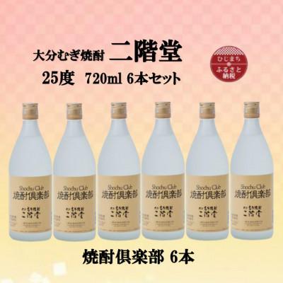 ふるさと納税 日出町 【2025年7月下旬発送】大分むぎ焼酎　二階堂焼酎倶楽部25度(720ml)6本セット
