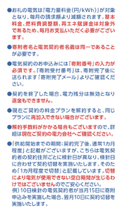 お礼の電気　北杜市から再生可能エネルギーのお届け（105,000円分） 電気 3,774kWh CO2フリー でんき 電気 地域電力 水力発電 再生可能 エネルギー お礼の電力 北杜市産 ヴィジョナリ