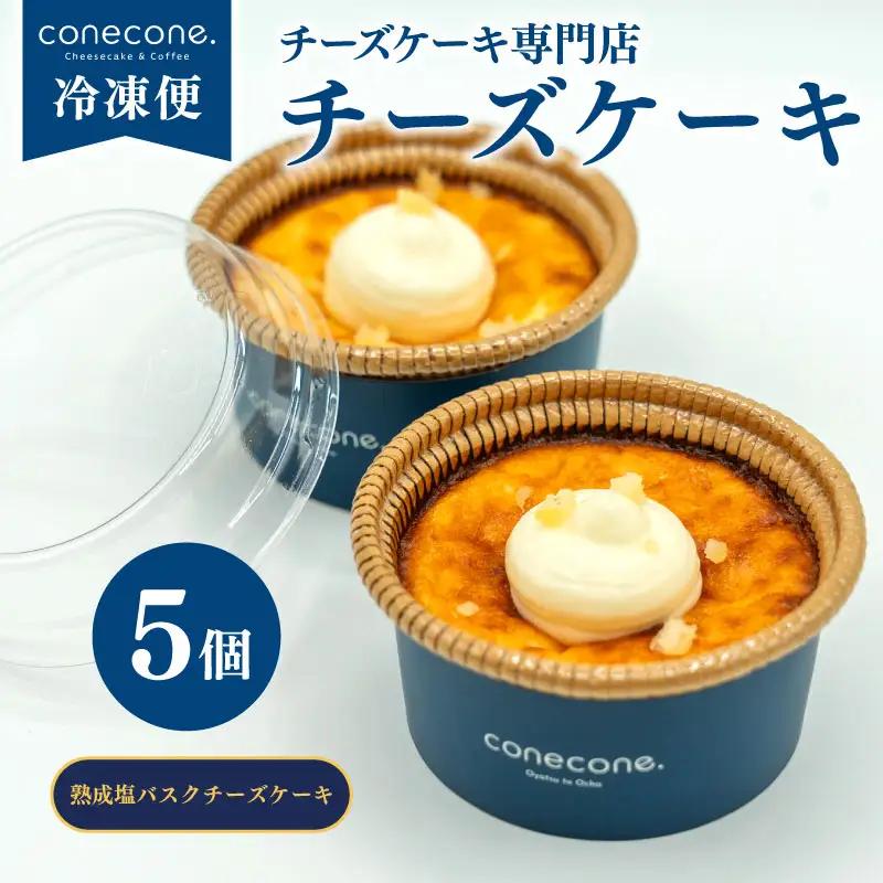 チーズケーキ 5個 セット 手作り ケーキ 熟成塩 バスクチーズケーキ スイーツ デザート カップ ケーキ