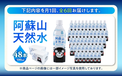 【全6回定期便】熊本 阿蘇山天然水 500ml × 24本 2ケース（計48本） 天然水 水 ミネラルウォーター 保存 2年 【丸富産業株式会社】 [AYDB017]