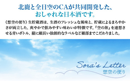北鹿《想空の便り》生貯蔵酒　300ml×2本　【60P4009】
