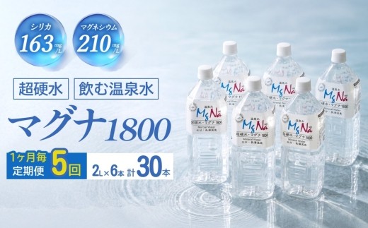 【1ヶ月毎 5回定期便】「マグナ1800」 2L 計30本