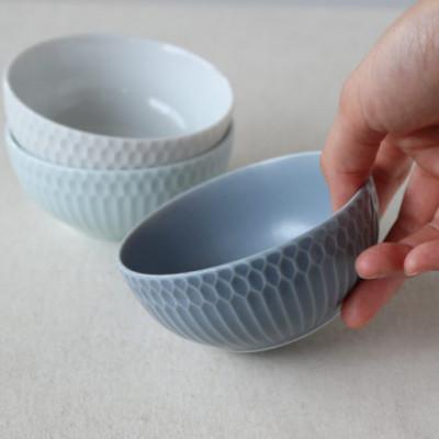 ふるさと納税 瑞浪市 【4枚SET】美濃焼 さざなみ 10小鉢 青白 9.7×4.4cm 200cc ボウル |  | 02