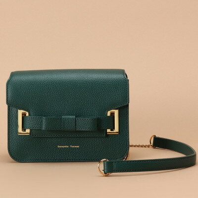 【ふるさと納税】【サマンサタバサ】ショルダーバッグ　エムシュシュ 小サイズ グリーン【1674879】