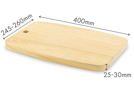 ヒバのカッティングボード07（一枚板）40cm