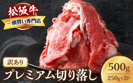 【訳あり】松阪牛 プレミアム 切り落し 500ｇ （250g×2） 訳あり松阪牛