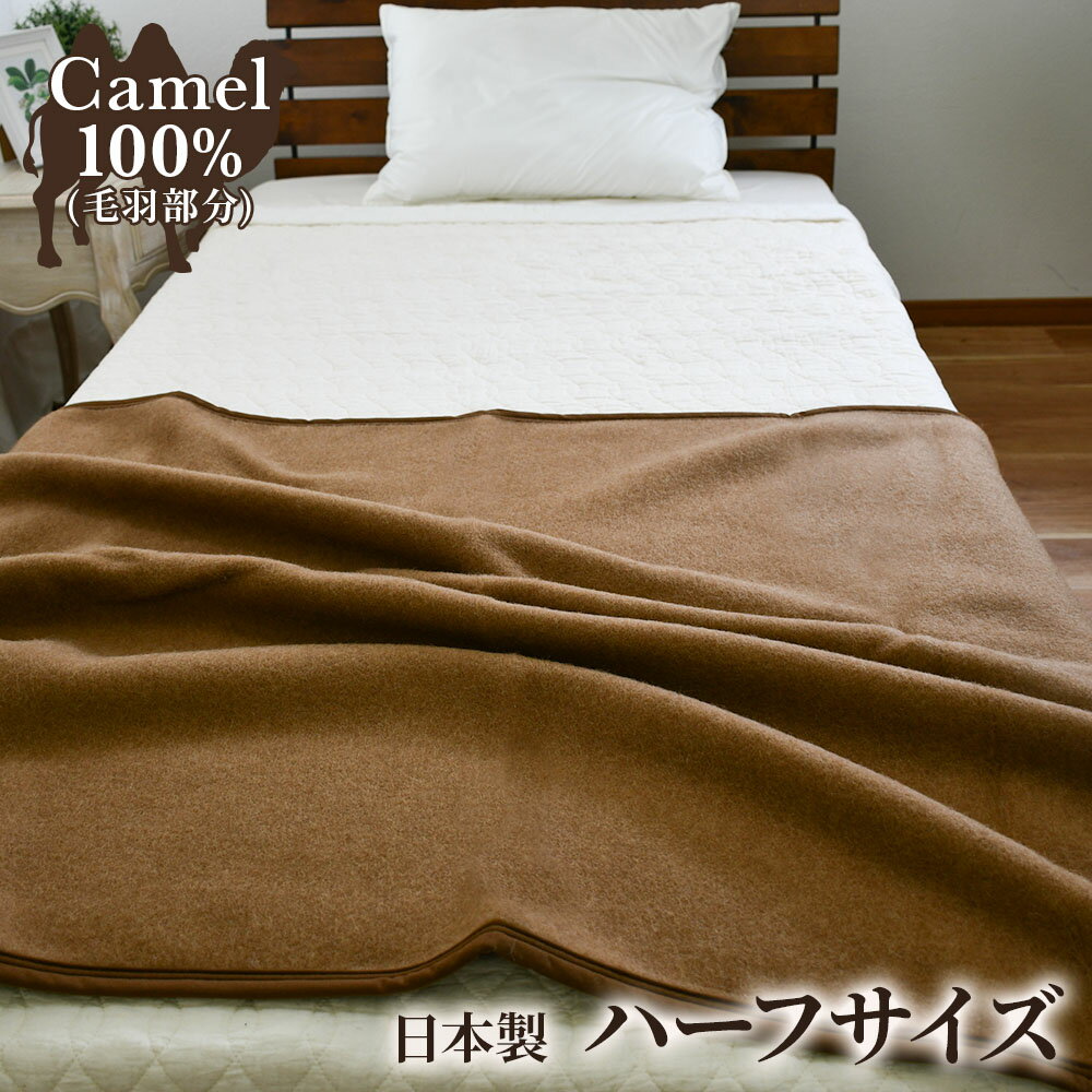 【ふるさと納税】キャメル毛布 ハーフサイズ [4998]
