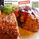 【ふるさと納税】【ドンと190g】秋田肉醤合挽きハンバーグ（190g）×5個 生ハンバーグ 加熱必要