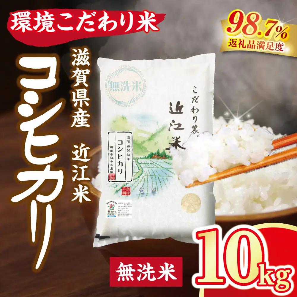  令和7年産 無洗米 白米 コシヒカリ 10kg 【BN01W2】 近江米 環境こだわり米 滋賀県産 単一原料米