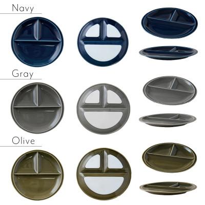 ふるさと納税 瑞浪市 美濃焼 titto ランチプレート 丸 藍色 墨色 オリーブ 各1枚 計3枚SET |  | 02