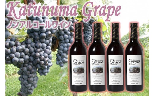 
【ノンアルコールワイン】カツヌマグレープ赤４本セット　B2-703
