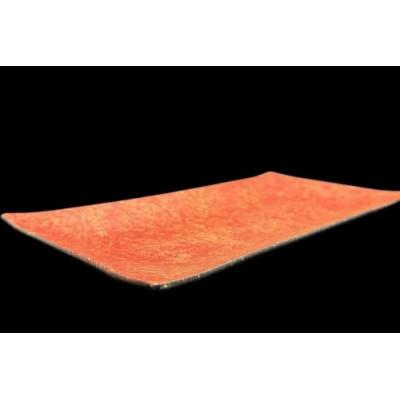 ふるさと納税 高野町 波レクタングルプレート 　乱糸(マット仕上げ)本朱 |  | 01