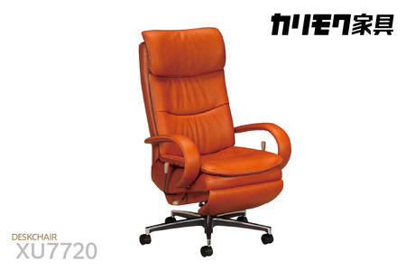カリモク家具 デスクチェア D／ 本革レザー 家具