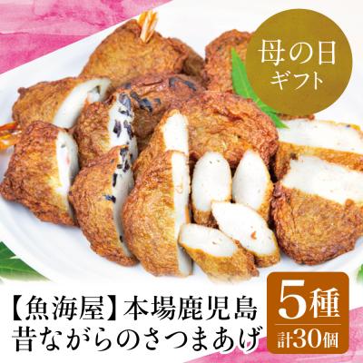 ふるさと納税 南さつま市 【母の日ギフト】本場鹿児島 昔ながらのさつまあげ 5種 計30個