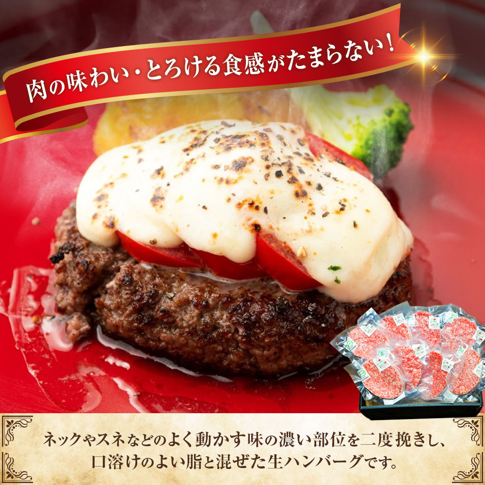 釧路生まれ、釧路育ちのオーガニックビーフ 生ハンバーグ120g×4枚 ふるさと納税 肉 F4F-3373