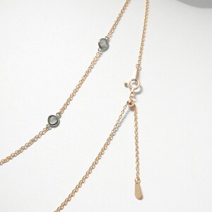 PT900/K18ピンクゴールド「2カラット」ステーションダイヤネックレス【2ct-90-7】