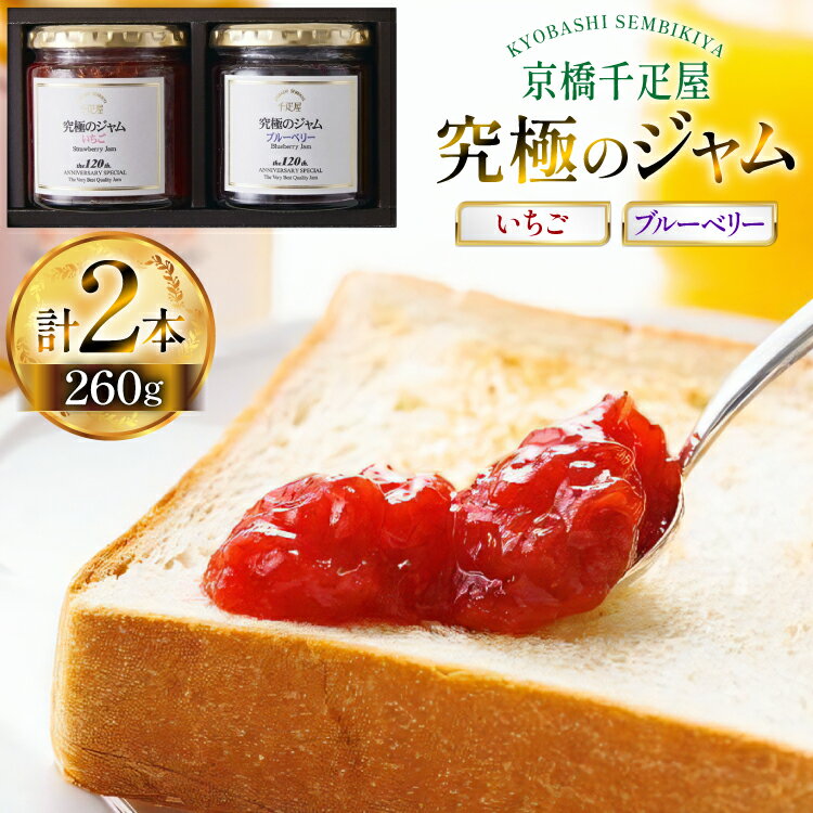 【ふるさと納税】ジャム いちごジャム ブルベリージャム 260g 計2本 [tk06ayt330003 山形県 高畠町 京橋千疋屋] いちご ブルーベリー 果実 フルーツ じゃむ