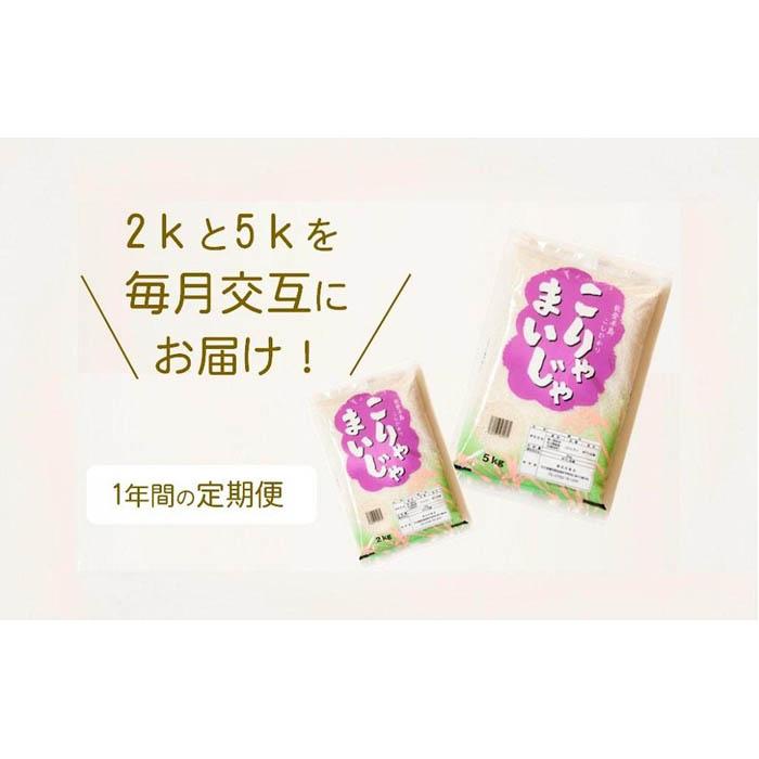 【ふるさと納税】【能登半島地震復興支援】【定期便】お米2kgと5kgが交互に1年間届く！こりゃまいじゃ精米(奥能登柳田地区限定コシヒカリ) | 石川県 能登町 石川 能登 ふるさと 納税 支援 返礼 取り寄せ お米 米 楽天ふるさと こしひかり 精米 コシヒカリ