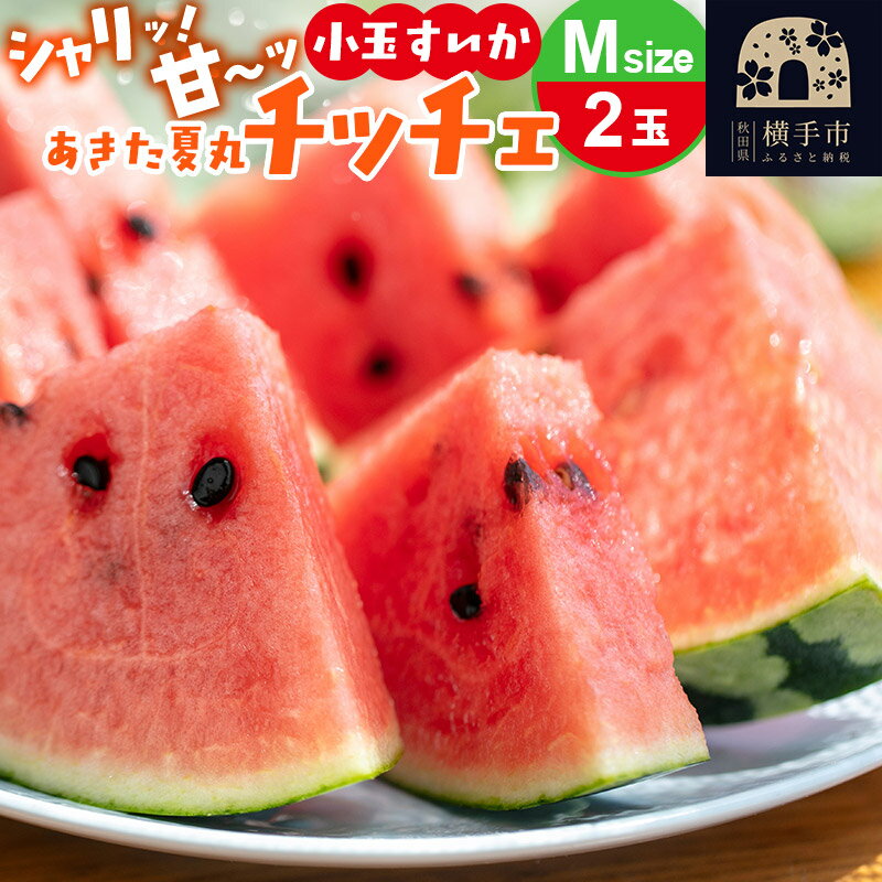 【ふるさと納税】小玉すいか『あきた夏丸チッチェ』秋田県産 約1.6kg〜2kg×2玉