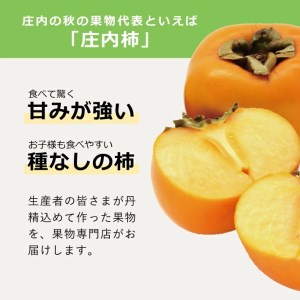 SA2929　酒田の果物専門店厳選　庄内柿(種なし柿)　約5kg(25～31玉入)