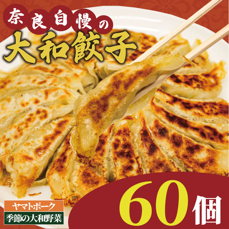 大和餃子 60個 冷凍 小分け 奈良 国産 大和豚 ヤマトポーク 大和野菜 餃子 ぎょうざ ギョーザ 豚肉 肉 お肉 家族 子ども 冷凍食品 弁当 おかず 中華 惣菜 グルメ 人気 おすすめ おいしい