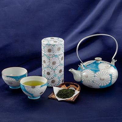 ふるさと納税 宇治田原町 清水焼白菊茶器セット