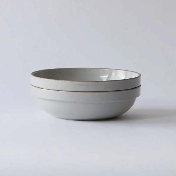 【波佐見焼 HASAMI PORCELAIN】ラウンドボウル グロスグレイ 2点セット【東京西海】[DD239]