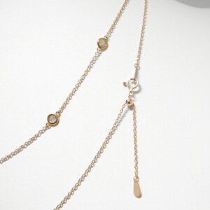 K18ピンクゴールド「2カラット」ステーションダイヤネックレス【2ct-90-3】