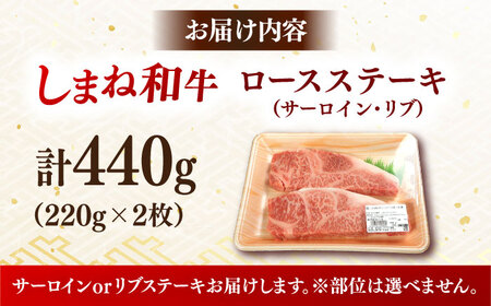 しまね和牛 最高峰ロース！プレミアムステーキセット (サーロイン or リブ) A4ランク保証 220g×2枚 島根県雲南市/Do corporation株式会社｜ブランド牛 和牛 牛肉 島根和牛 ロ