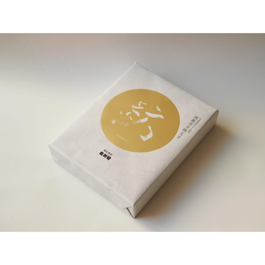 ＜博多料亭　稚加榮＞化粧箱入り国産辛子明太子「紡」222g