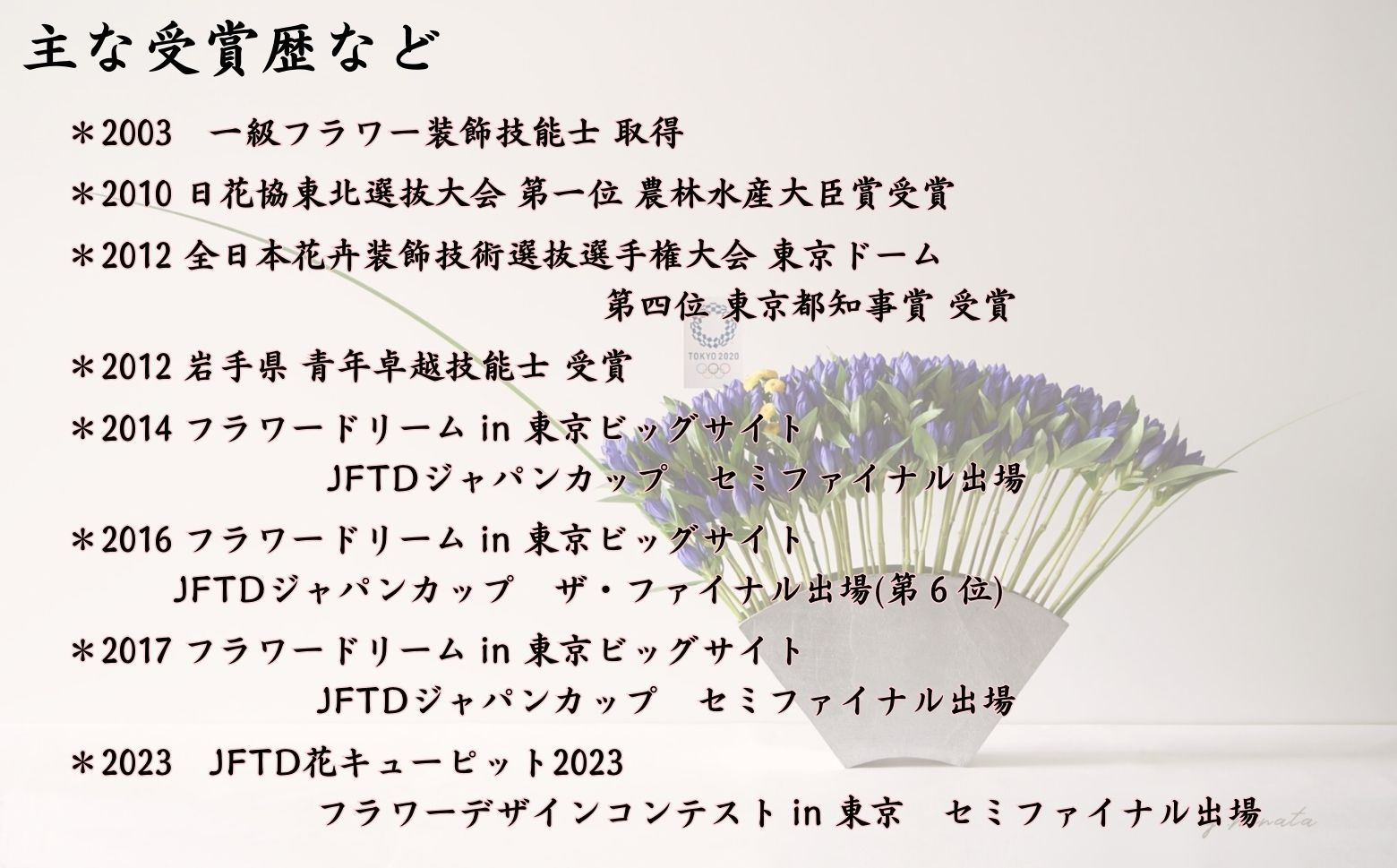 主な経歴・受賞歴
