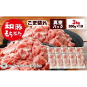 【ふるさと納税】越後もちぶた（新潟県産 和豚もちぶた） こま切れ 3kg | 肉 お肉 にく 食品 新潟県産 人気 おすすめ 送料無料 ギフト