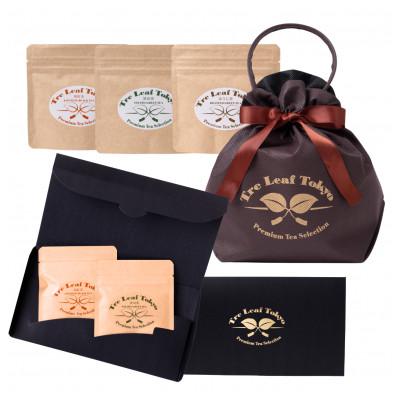 ふるさと納税 瑞穂町 Tre Leaf Tokyo 東京狭山茶ティーバックギフトセット　黒ケース・不織布バック　各1セット
