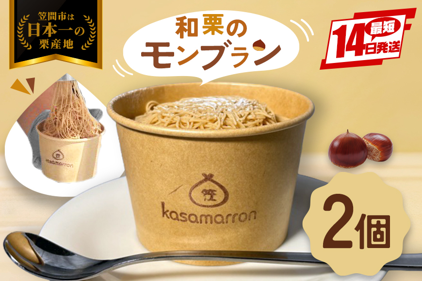 モンブラン 2個 栗のモンブラン 栗 くり クリ 和栗 マロン 冷凍 スイーツ 栗ペースト お菓子 洋菓子 デザート ケーキ お取り寄せ ギフト プレゼント 和栗モンブラン 和栗のモンブラン カサマロ