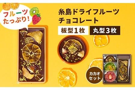 【数量限定】【カカオ72%】糸島ドライフルーツチョコレート3種4個セットBOX《糸島》【itoshimacco《(株)やました》】 [ARJ020] チョコ チョコレート カカオ ギフト 贈り物 ドラ