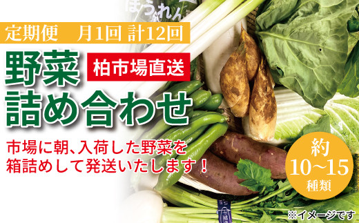 
【12ヶ月定期便】柏市場直送野菜詰め合わせセット
