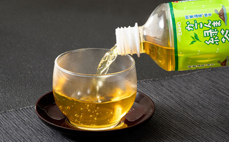 D4-2250／【6回定期】かごんま緑茶 280ml×24本 ペットボトル 鹿児島 知覧茶葉 使用 天然アルカリ温泉水 財寶温泉 抽出