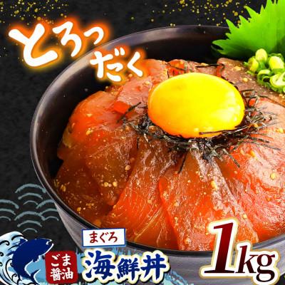 ふるさと納税 和水町 ごま醤油 海鮮丼 まぐろ 約1kg(和水町)