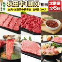 【ふるさと納税】《頒布会 6ヶ月》秋田牛1頭分相当 定期便 牛肉 肉 頒布会