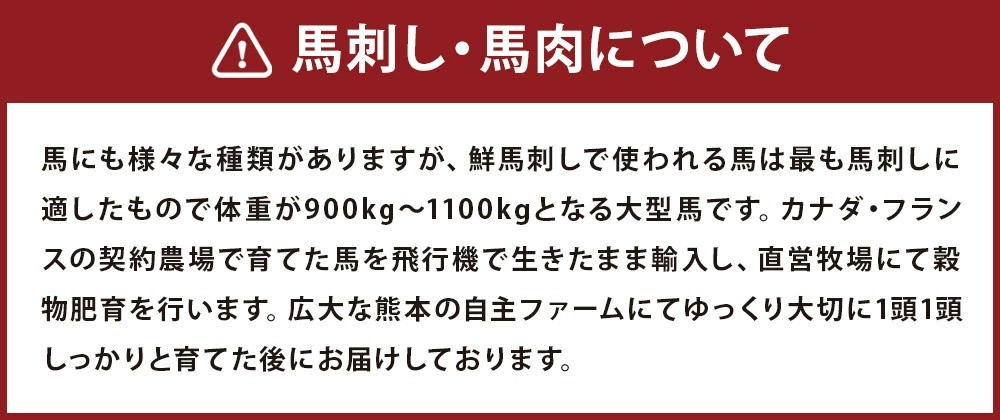 馬刺しバラエティー 約1.02kg 馬刺し 馬刺 馬肉 セット