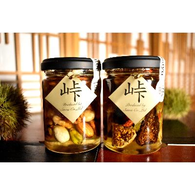 ふるさと納税 日高町 ナッツ・ドライフルーツの蜂蜜漬　峠プレミアム2種セット【萌(MOE)】【映(HAYU)】(日高町)